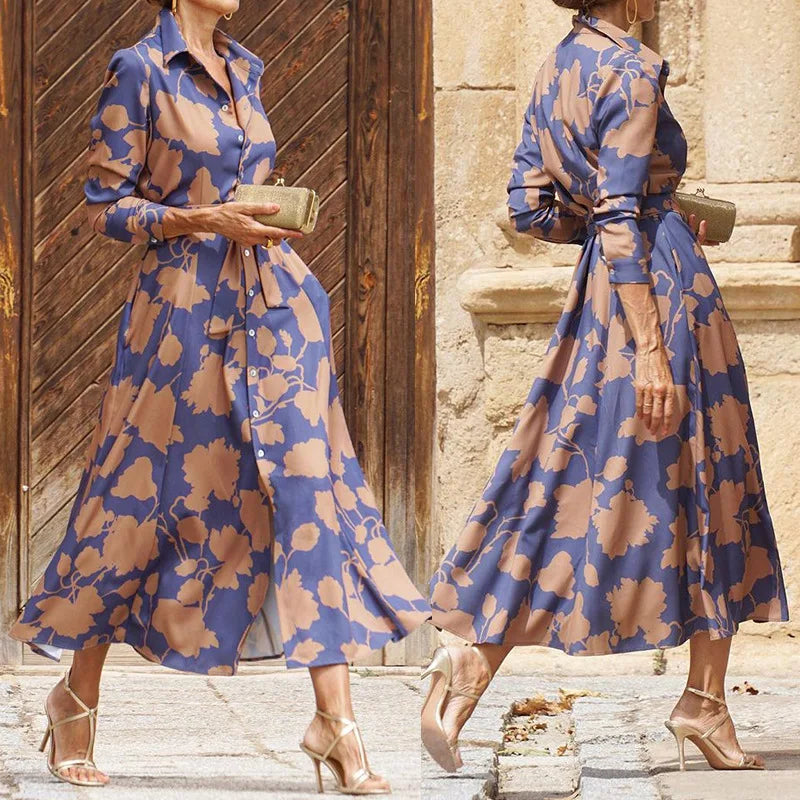 Evelina Long Sleeve Midi Dress