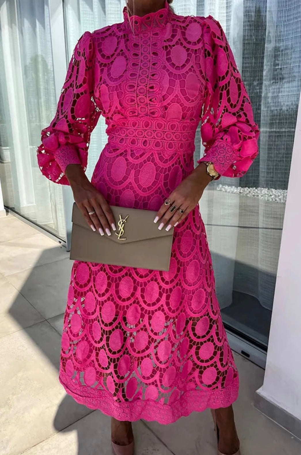 Seraphina Lace Midi Dress