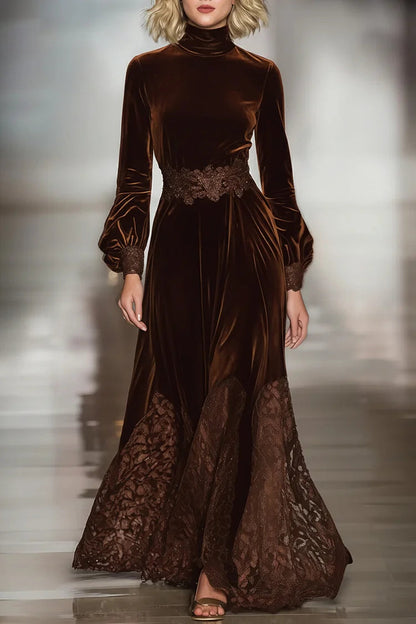 Noemi Suede Maxi Dress
