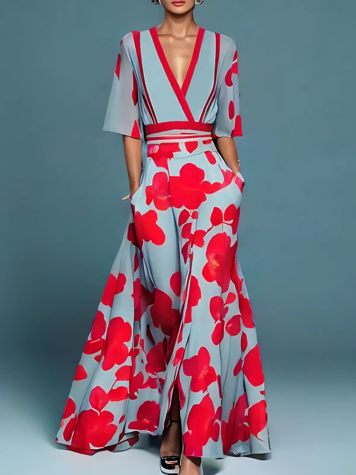 Lina Floral Midi Dress
