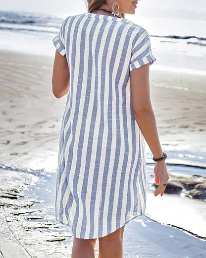 Mira V-Neck Midi Dress