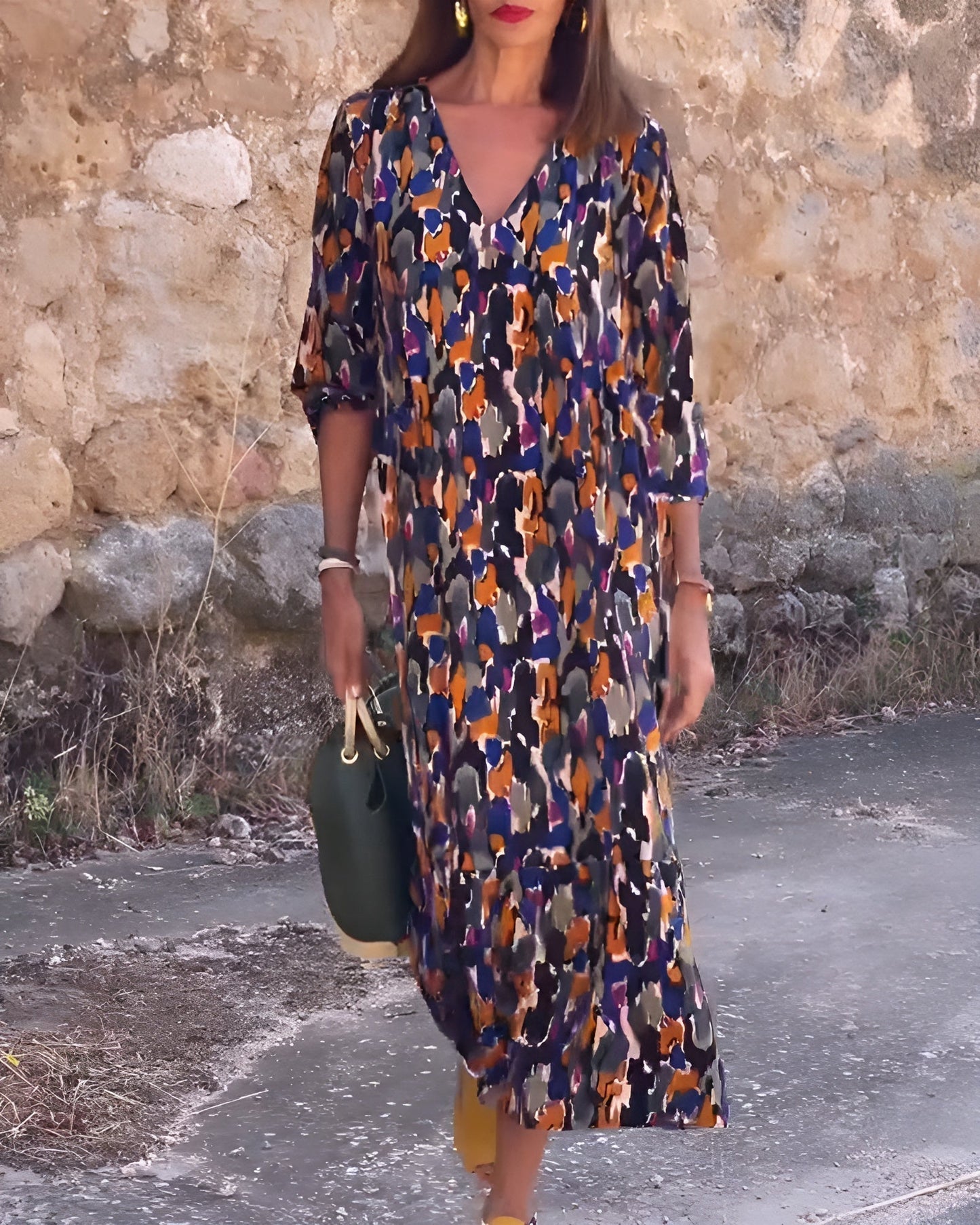 Nina Retro Printed Dress
