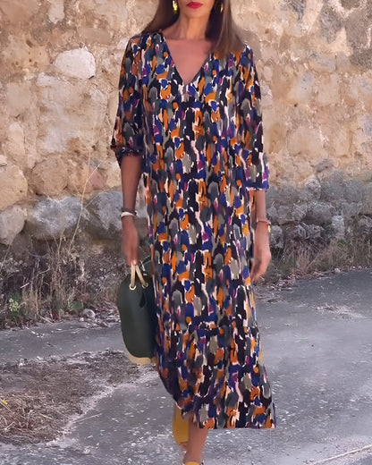 Nina Retro Printed Dress