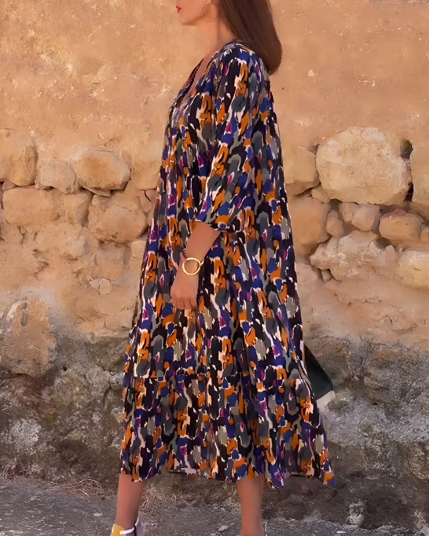 Nina Retro Printed Dress