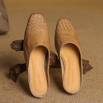 Helma Genuine Leather Mules