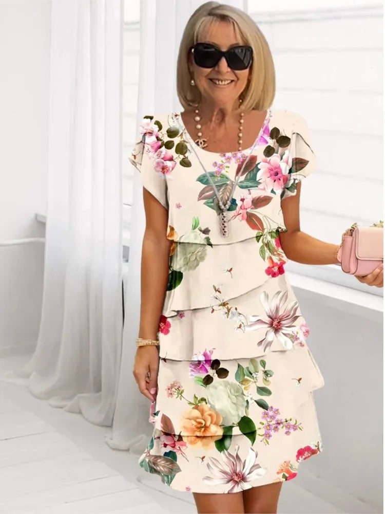 Margaret | Elegant Comfort Ruffle Dress