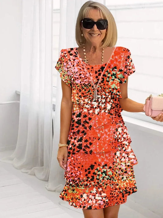 Victoria | Elegant Comfort Ruffle Dress