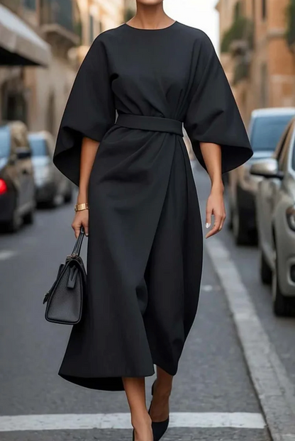 Matzliah™ | Elegant Lantern Sleeve Dress