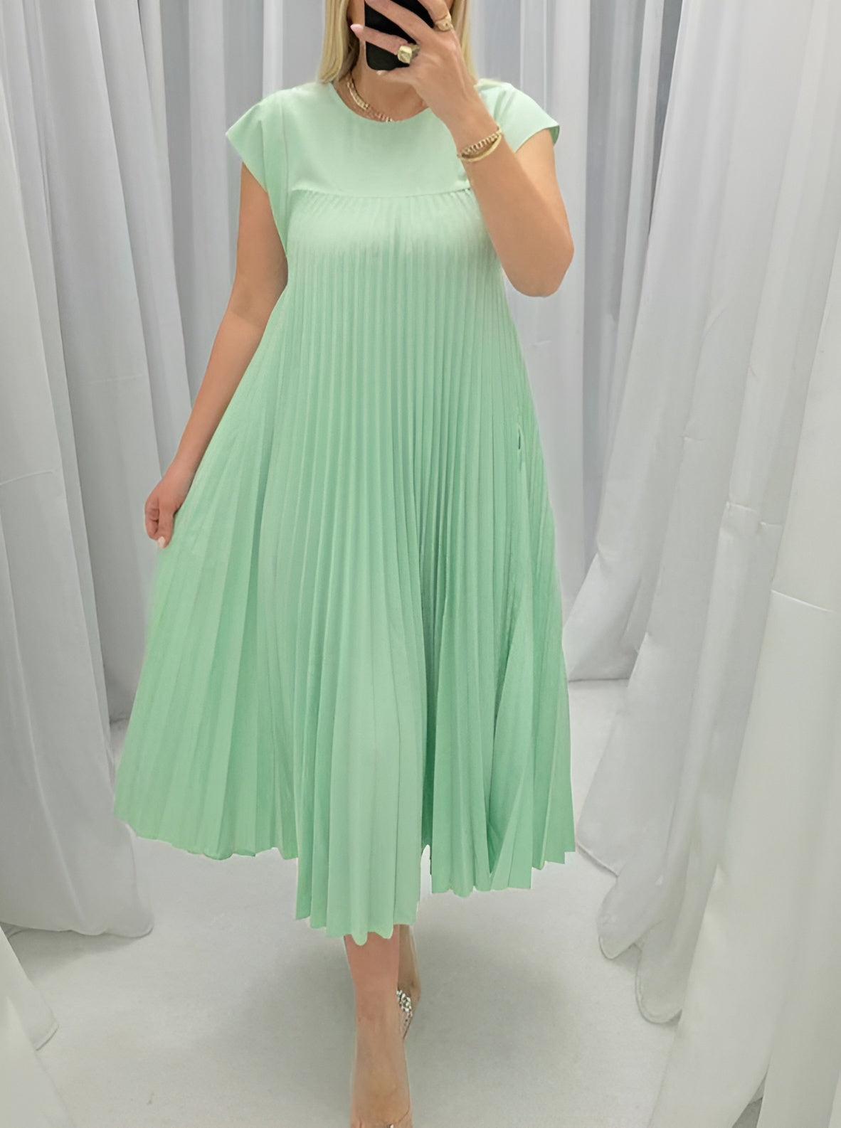 Selena Pleated Midi Dress