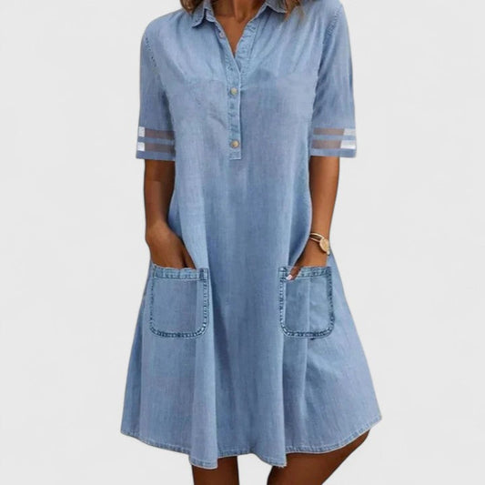 Lisandrah | Figure Flattering Denim Dress