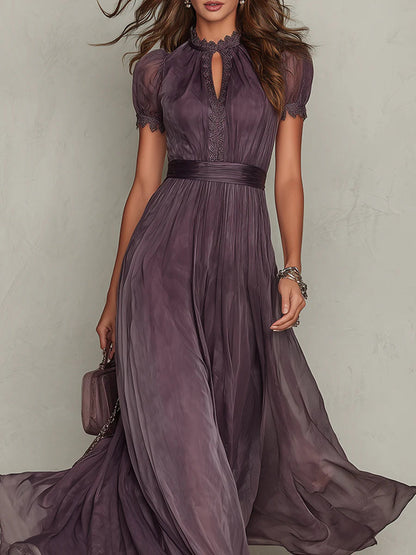Marie™ | Purple Keyhole Maxi Dress