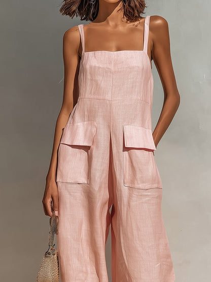 Amelie | Minimal Linen Jumpsuit