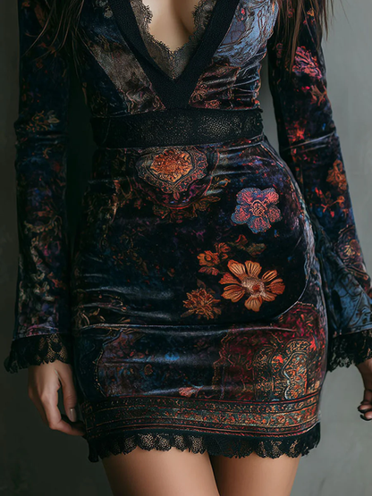 Calista Velvet Mini Dress