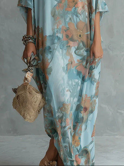 Luna | Relaxed Floral Kaftan Dress