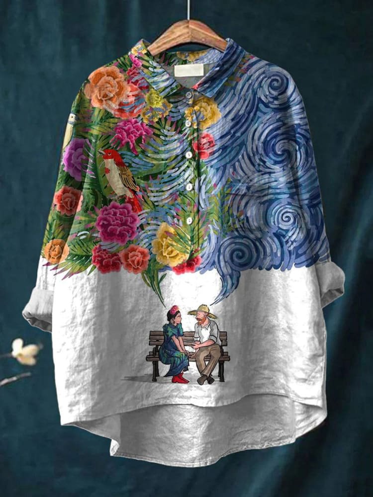 Cleo | Artistic Garden Dream Women's Casual Blouse