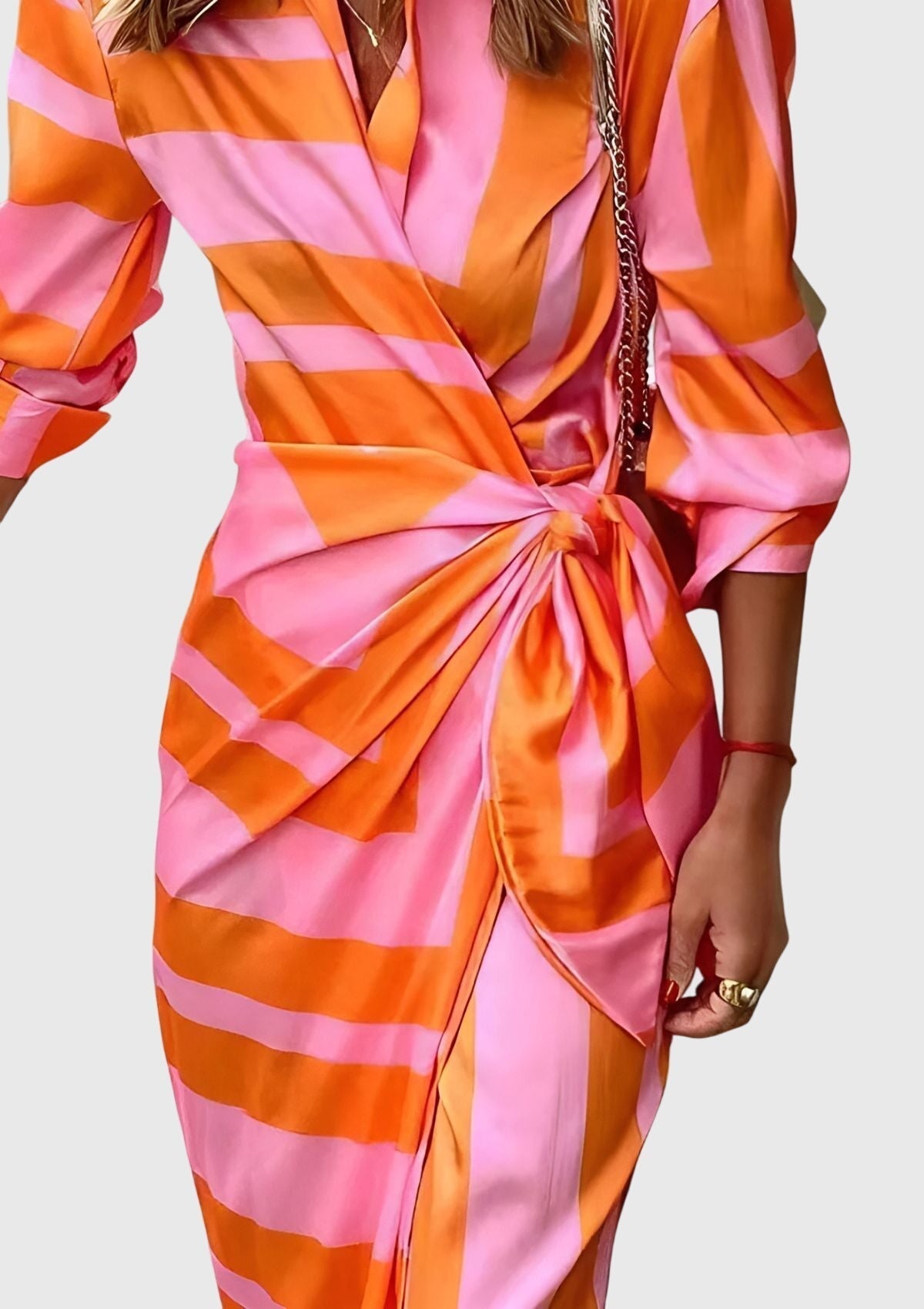 Isabrunel | Elegant Wrap Dress With Print