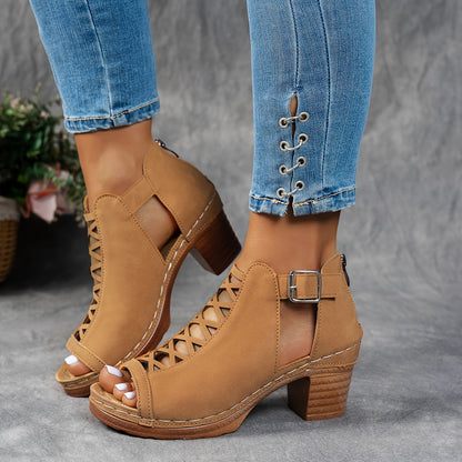 Nessa | Lattice-Heel Sandals