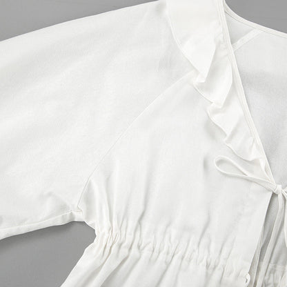 Alexandra - Top and Shorts with Ruffles and Tie