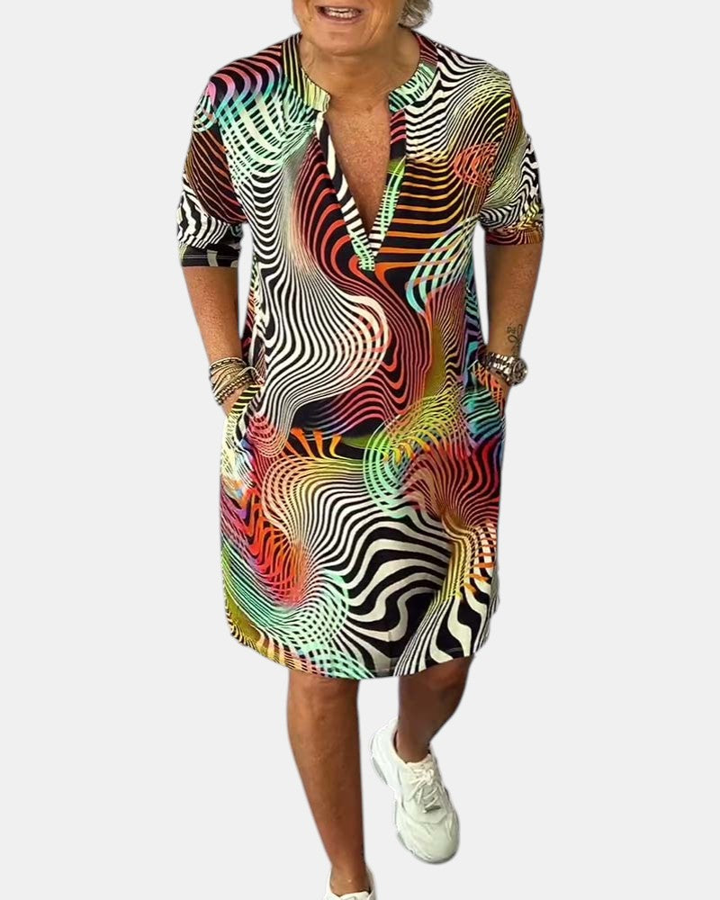 Bella | Colorful V-neck Dress