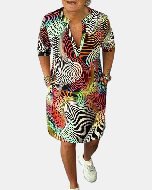 Bella | Colorful V-neck Dress