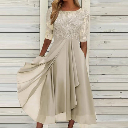 Harper™ | Elegant Lace Midi Dress