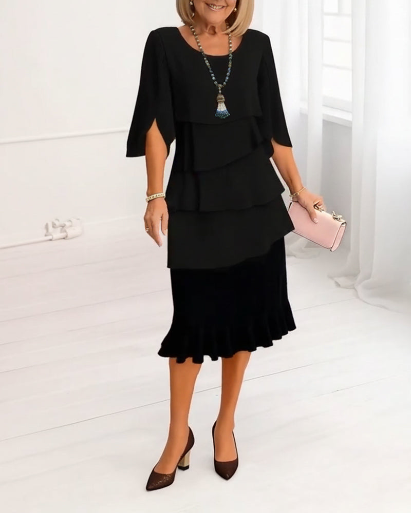 Mila | Elegant Comfort Ruffle Dress