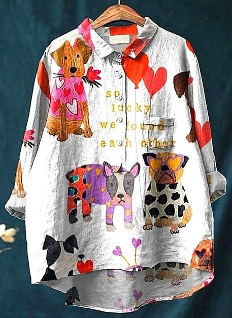 Amayah | Artistic Heart & Pets Casual Blouse