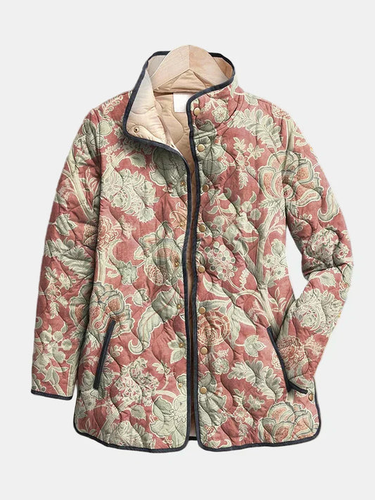 Miren | Vintage Floral Casual Quilted Jacket