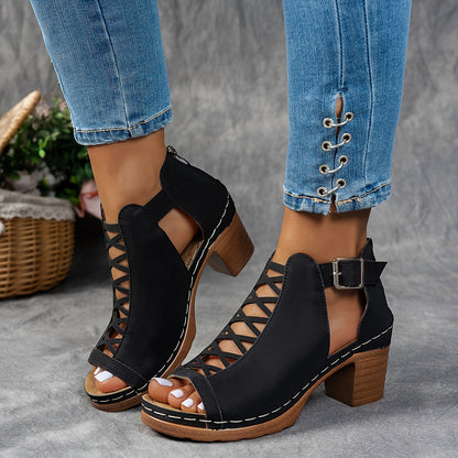 Nessa | Lattice-Heel Sandals