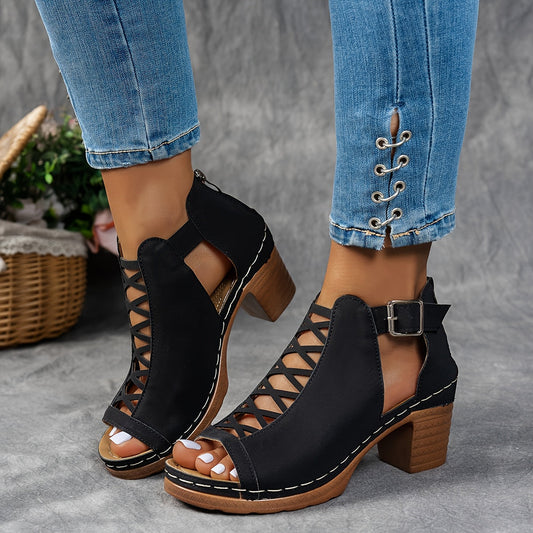 Nessa | Lattice-Heel Sandals