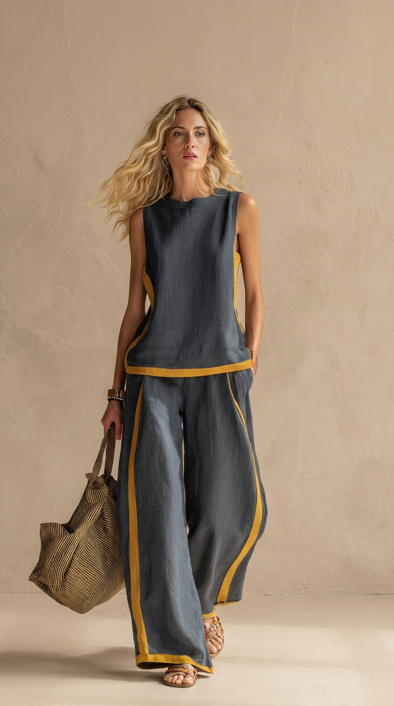 Mia™ | Linen and Cotton Breezy Two-Piece Set