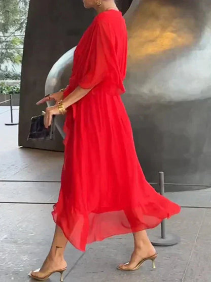 Lucinda | Elegant Flowing Luxe Chiffon Dress