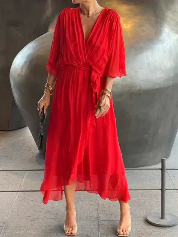 Lucinda | Elegant Flowing Luxe Chiffon Dress