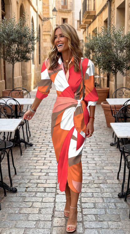 Serenity Striped Midi Dress