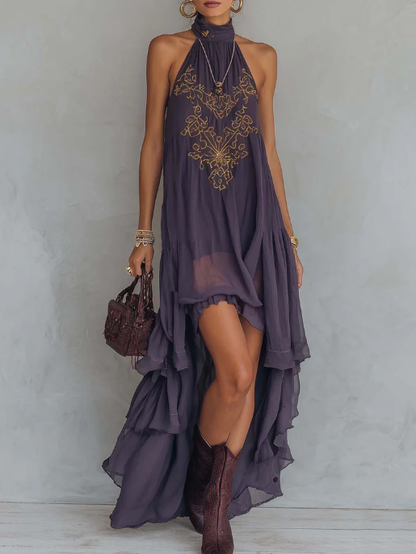 Zahara | Embroidered Maxi Dress