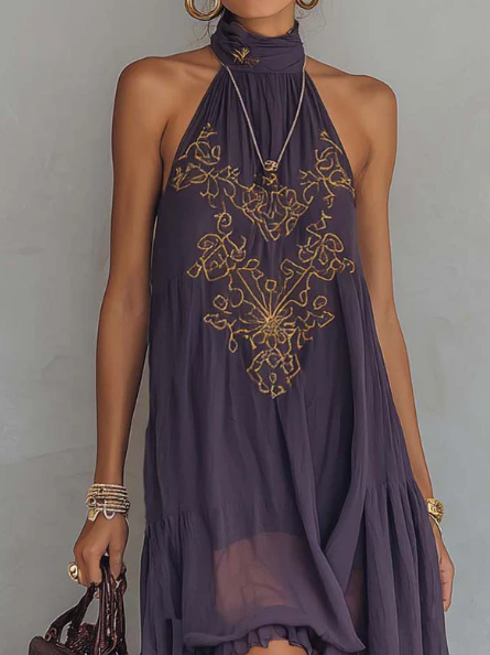 Zahara | Embroidered Maxi Dress