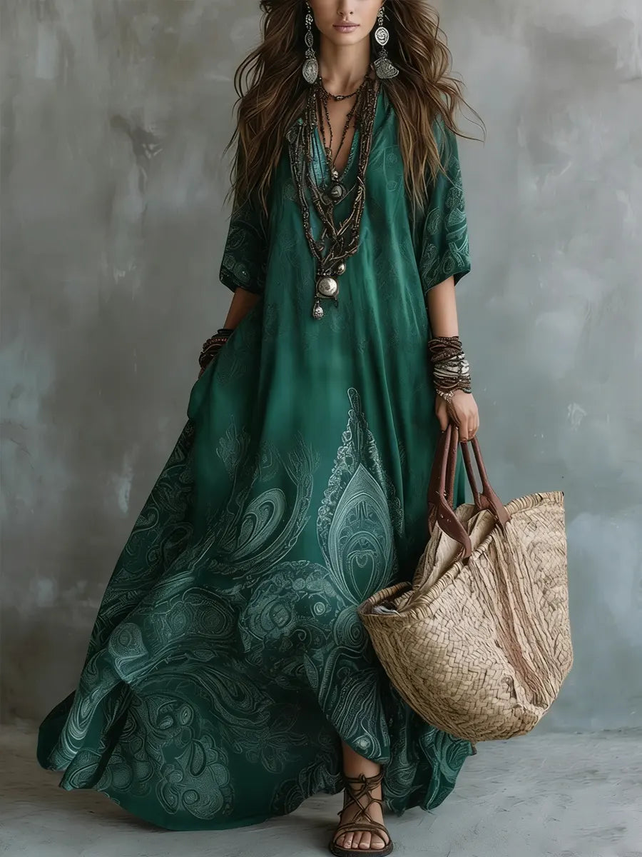 Veya Bohemian Flow Maxi Dress