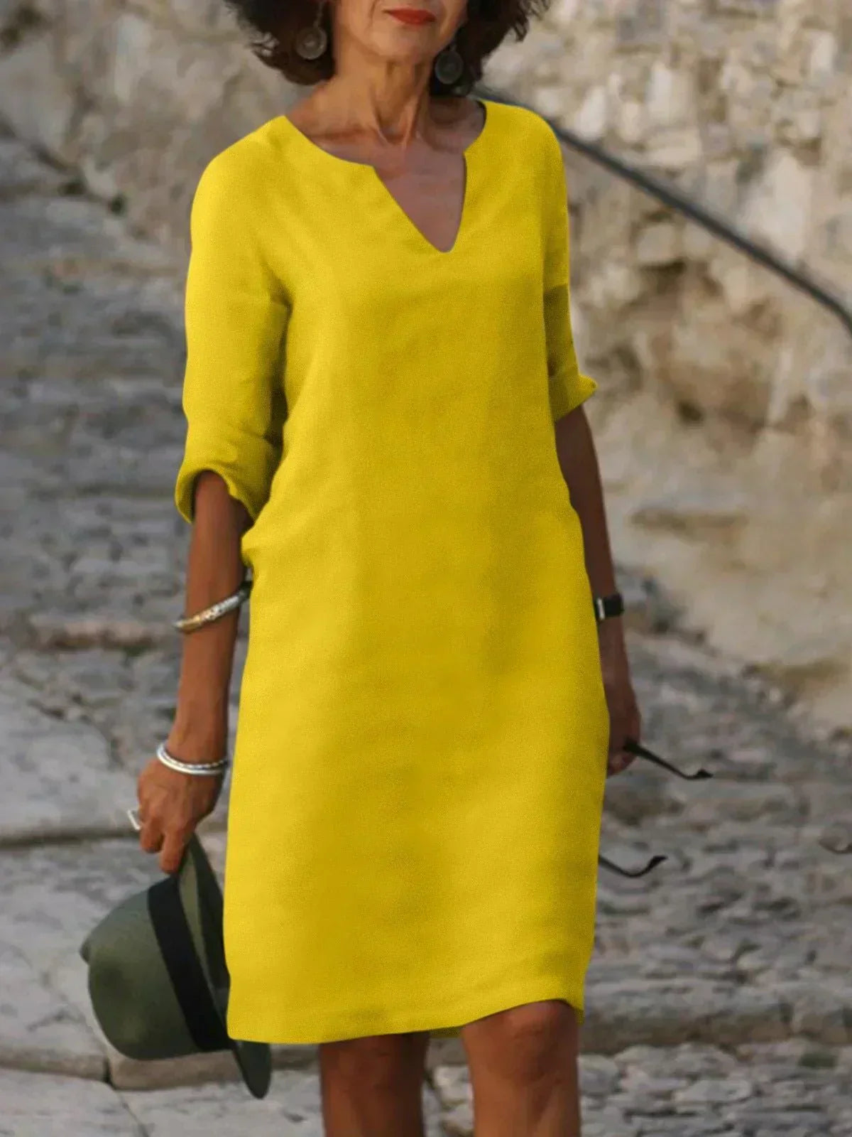 Skylar™ | Elegant Dress with V-Neck