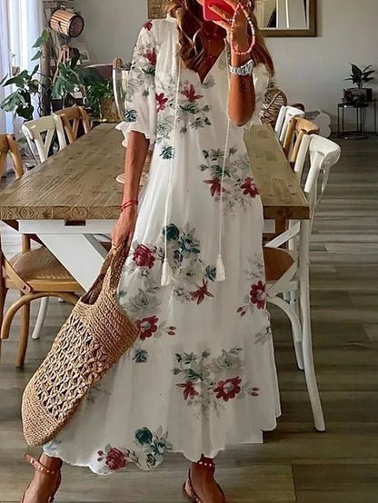 Solara Tassel A-line Midi Dress